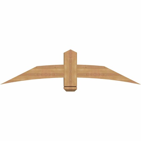 Ekena Millwork Bellingham Timber Gable Bracket, Western Red Cedar, 60"W x 15"H x 5 1/2"D x 5 1/2"F, 6/12 Pitch GBW060X15X0606BEL00SWR